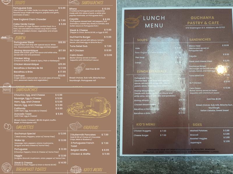 GuChanYa Pastry & Cafe Menu