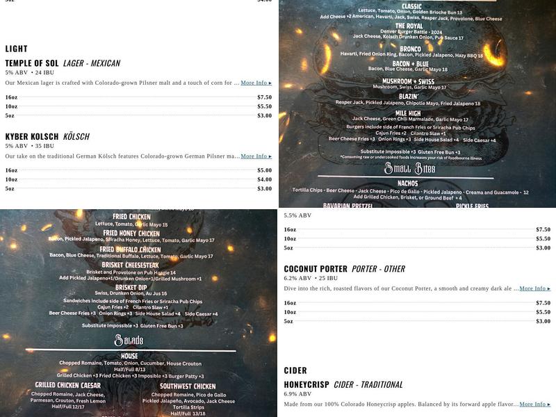 Wild Sky Brewery - County Line Menu