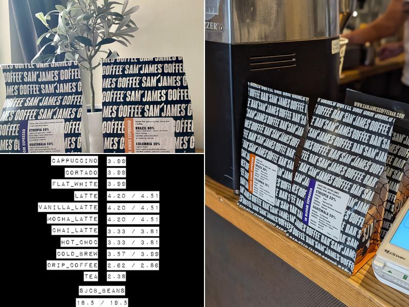 Sam James Coffee Bar OZ Menu