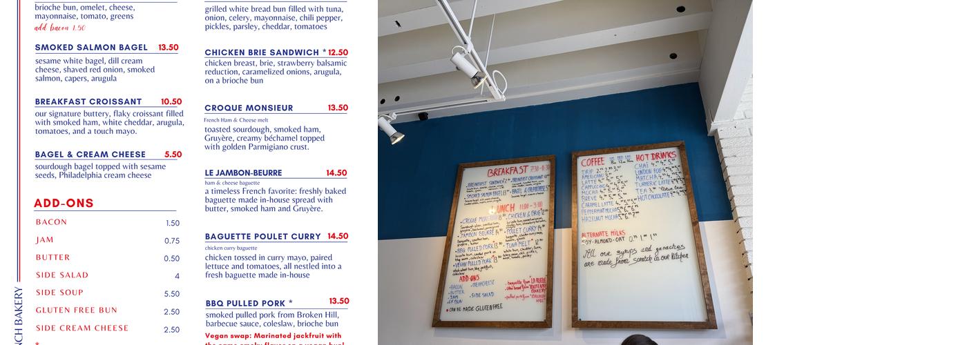 L&C French Bakery - Baker Street Menu
