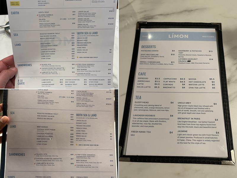 Limon Midtown Menu
