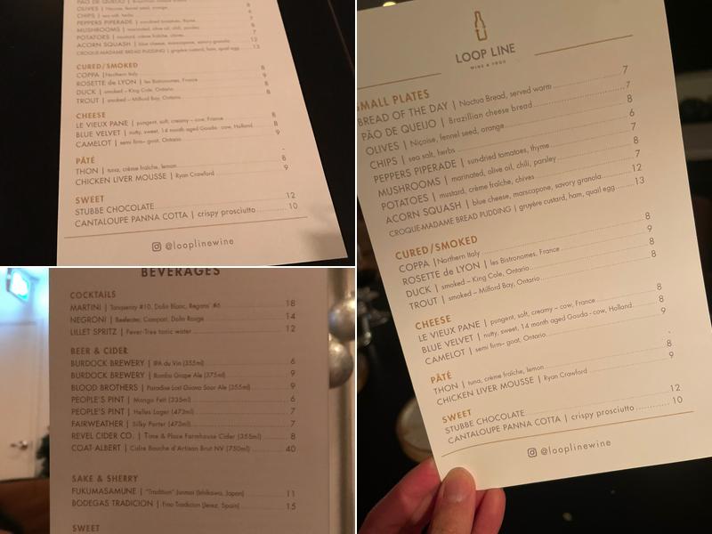 LOOPLINE | bottle shop & wine bar Menu