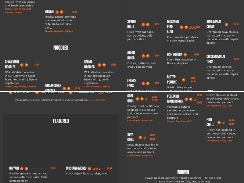 Chalo Momo Nepali Kitchen Menu