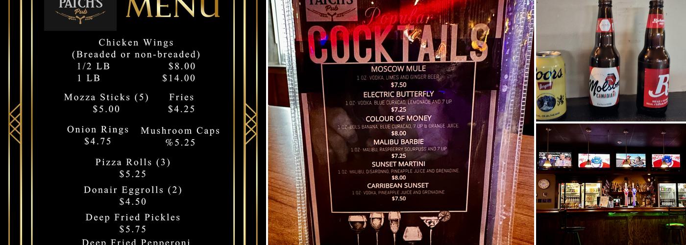 Johnny Patch's Pub Menu