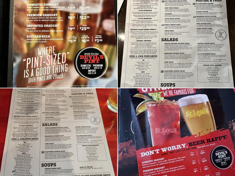 St. Louis Bar & Grill Menu