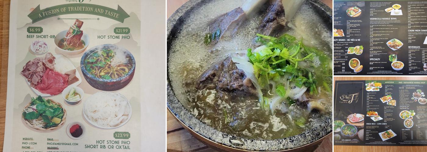 Pho J Menu