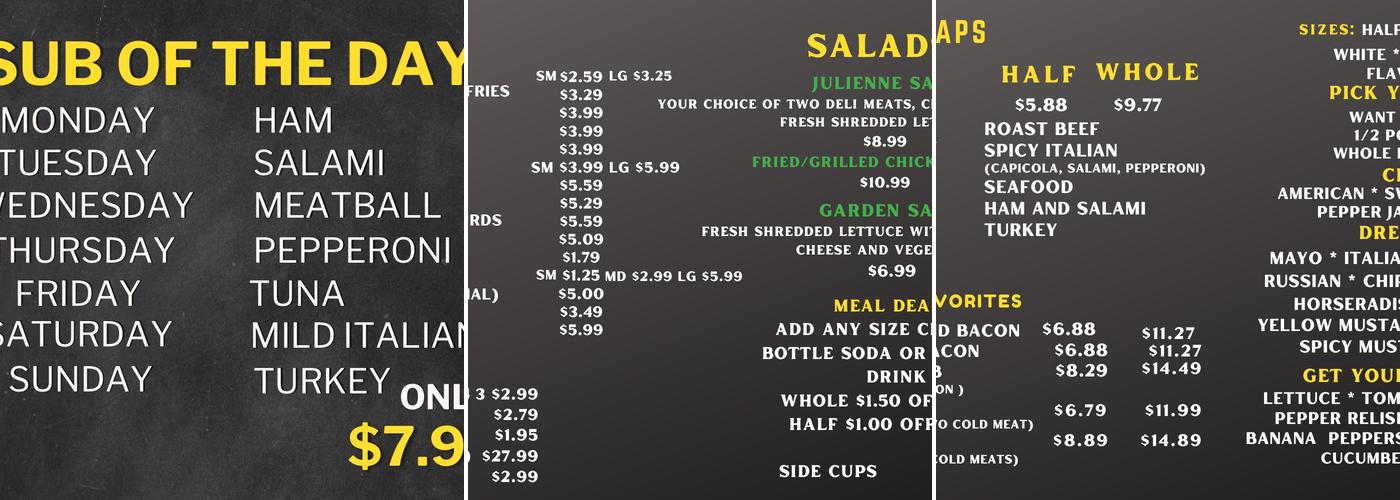 The Sub Stop Menu