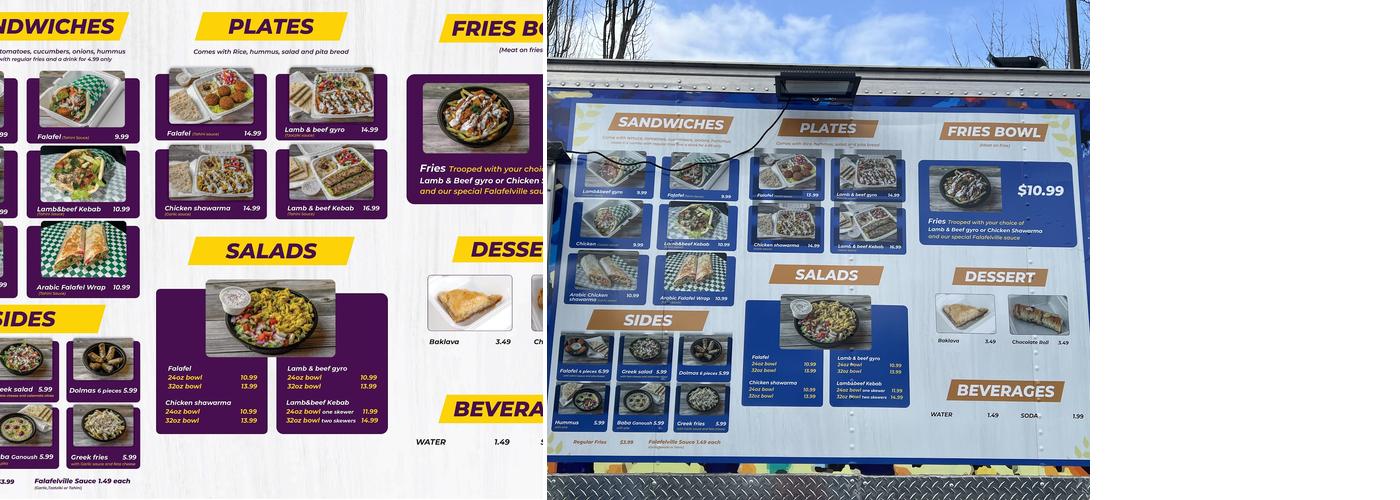 Falafelville | Auburn Location Menu