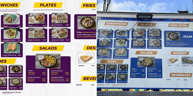 Falafelville | Auburn Location Menu