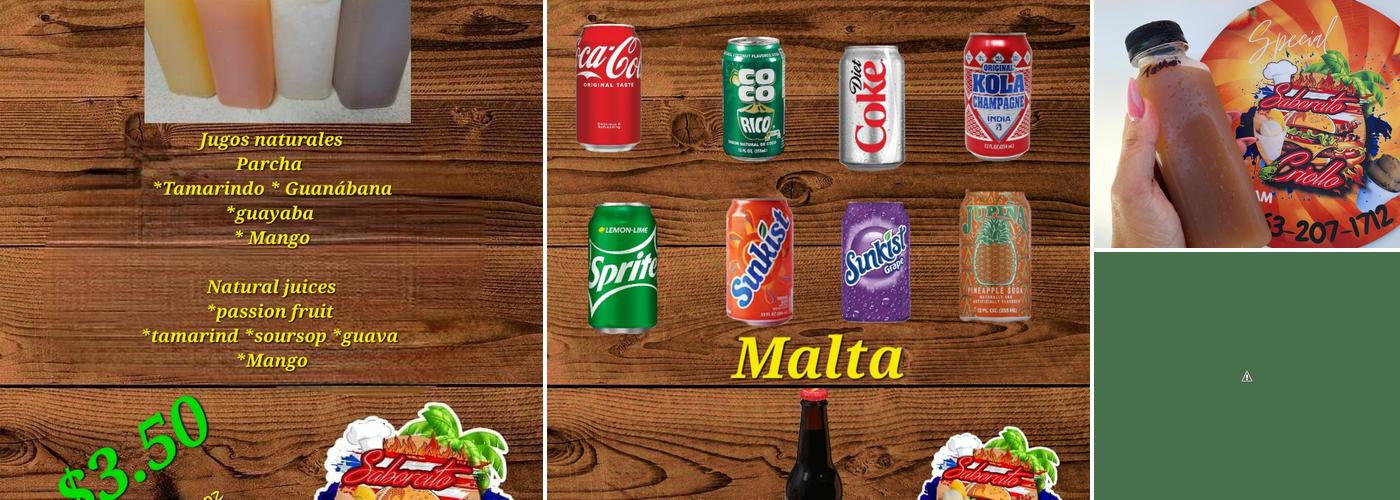 Saborcito Criollo LLC Menu