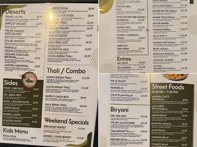Idly Vada Bistro Menu