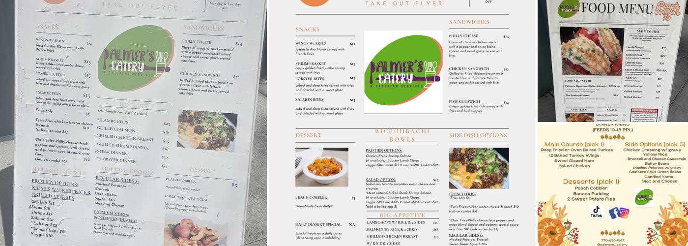 Palmer’s Eatery Menu