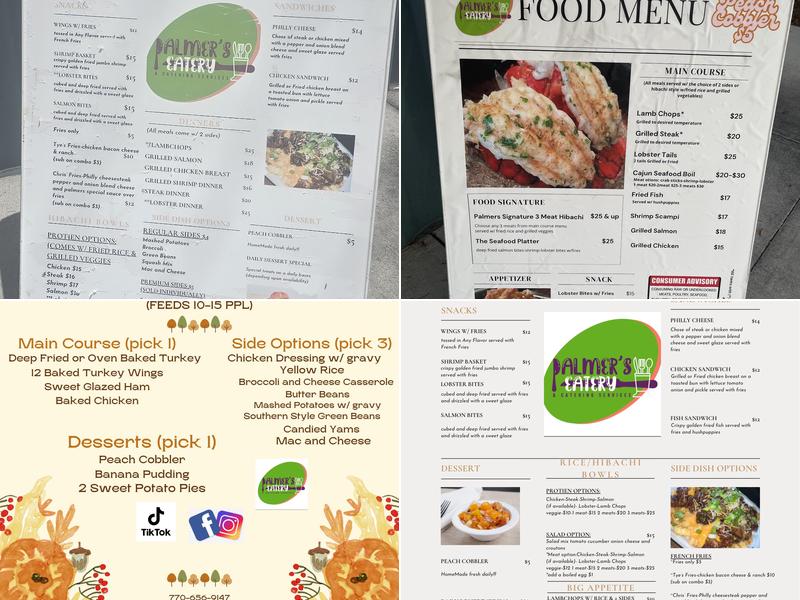 Palmer’s Eatery Menu