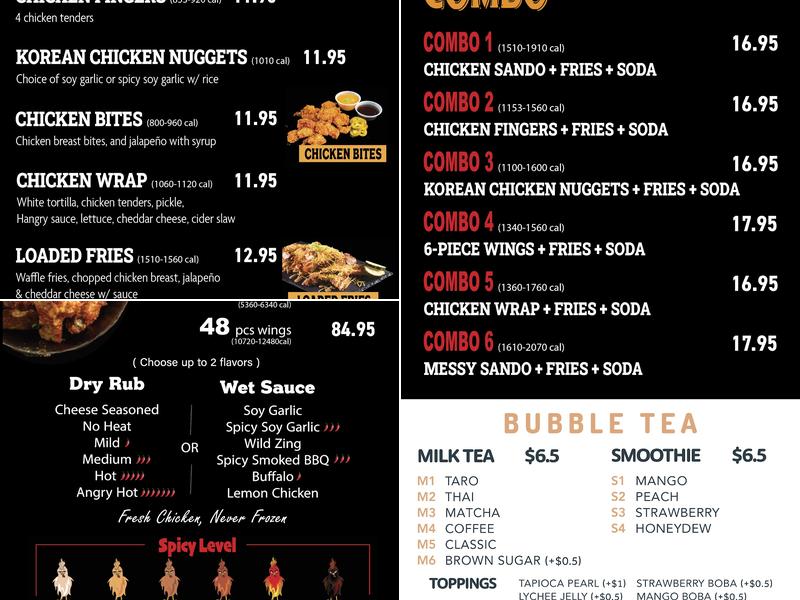 Hangry Joe's Hot Chicken - Kirkland Menu