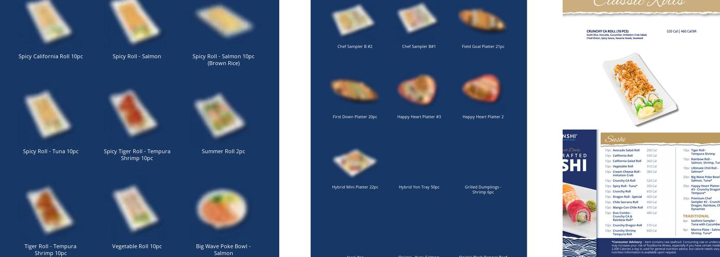 ZENSHI Handcrafted Sushi Menu