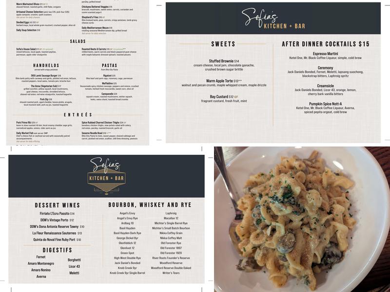 Sofia's Kitchen & Bar Menu