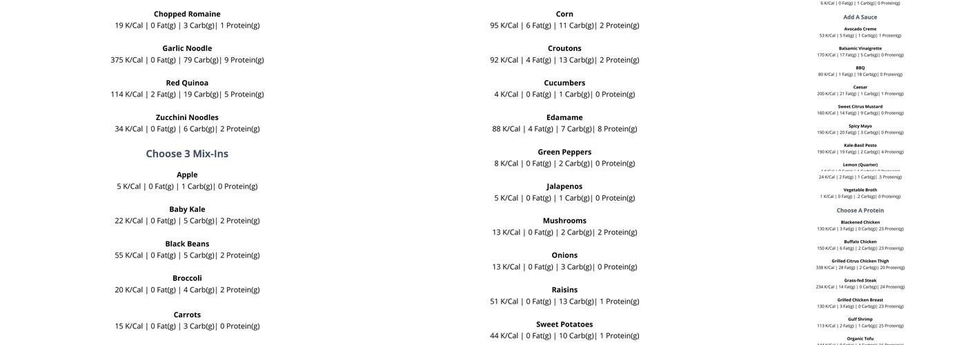 SoFresh Viera - Melbourne Area Menu