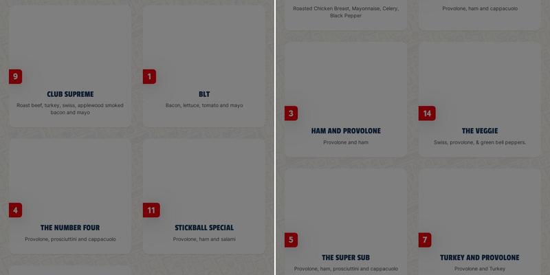 Jersey Mike's Subs Menu