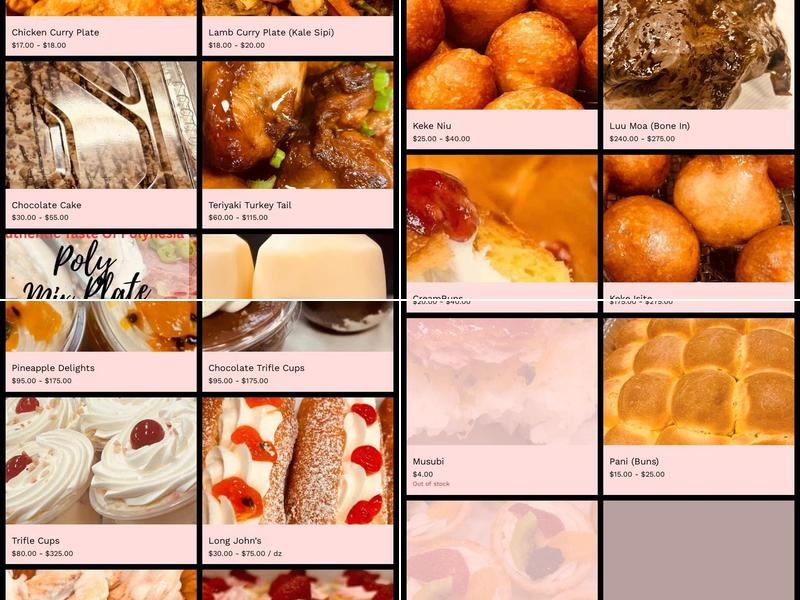 Mina's Polynesian Hut Menu