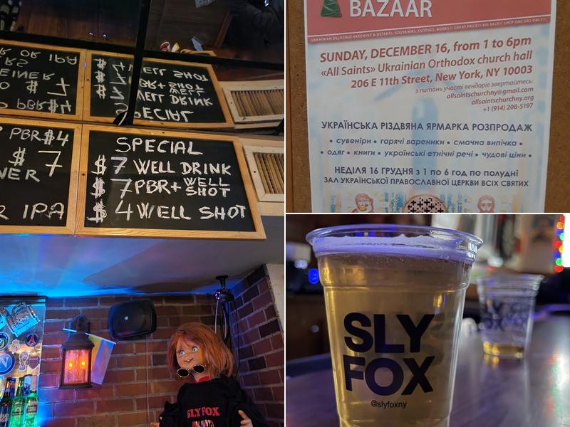 Sly Fox Menu