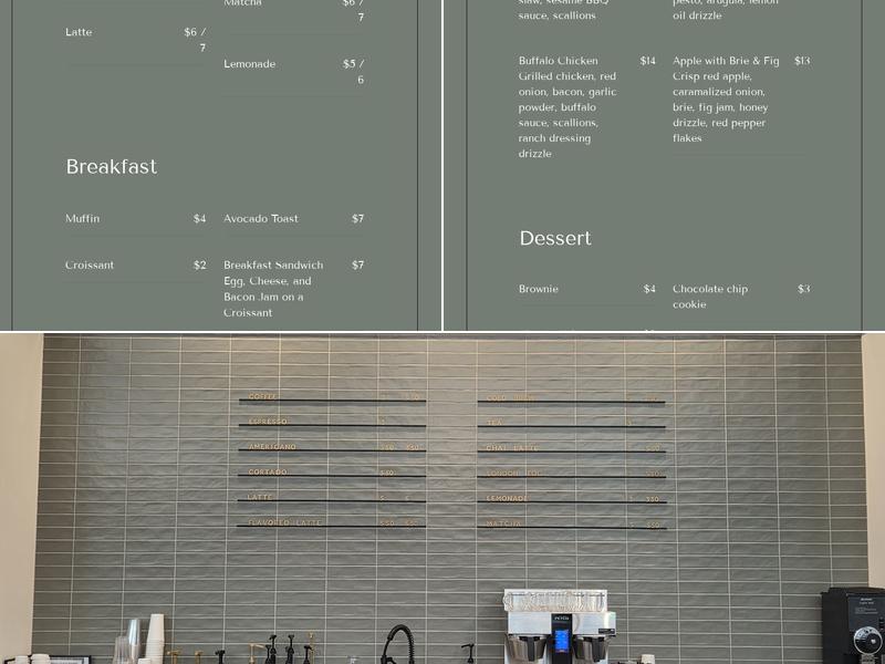 The Green Room Café Menu