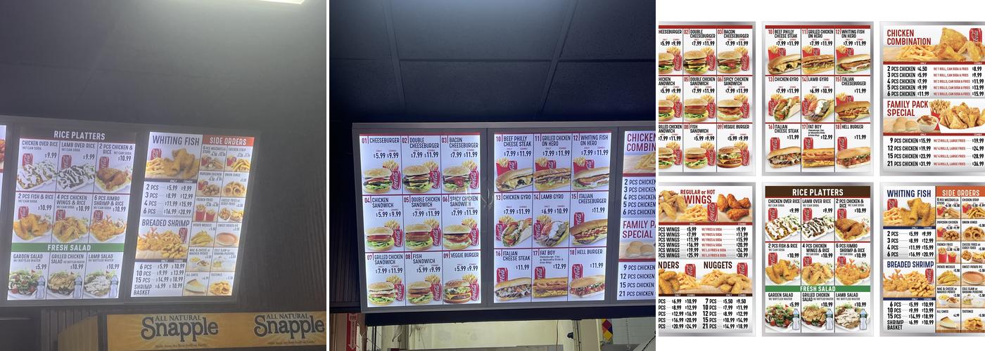 Kennedy Chicken & Burgers Menu