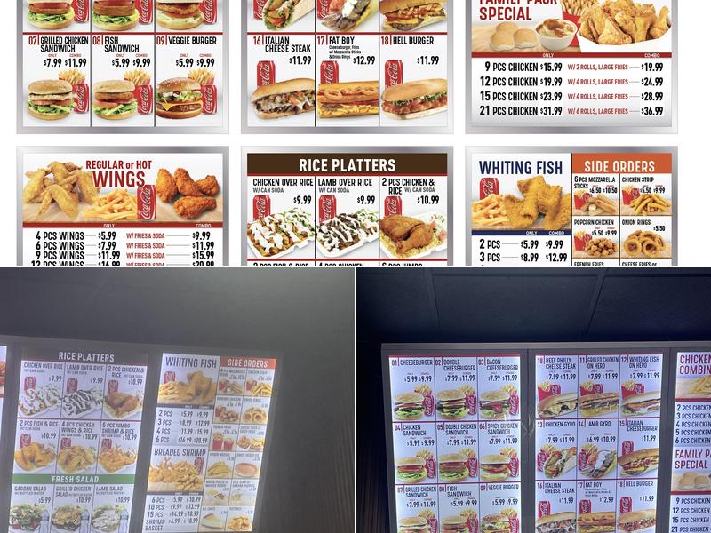 Kennedy Chicken & Burgers Menu