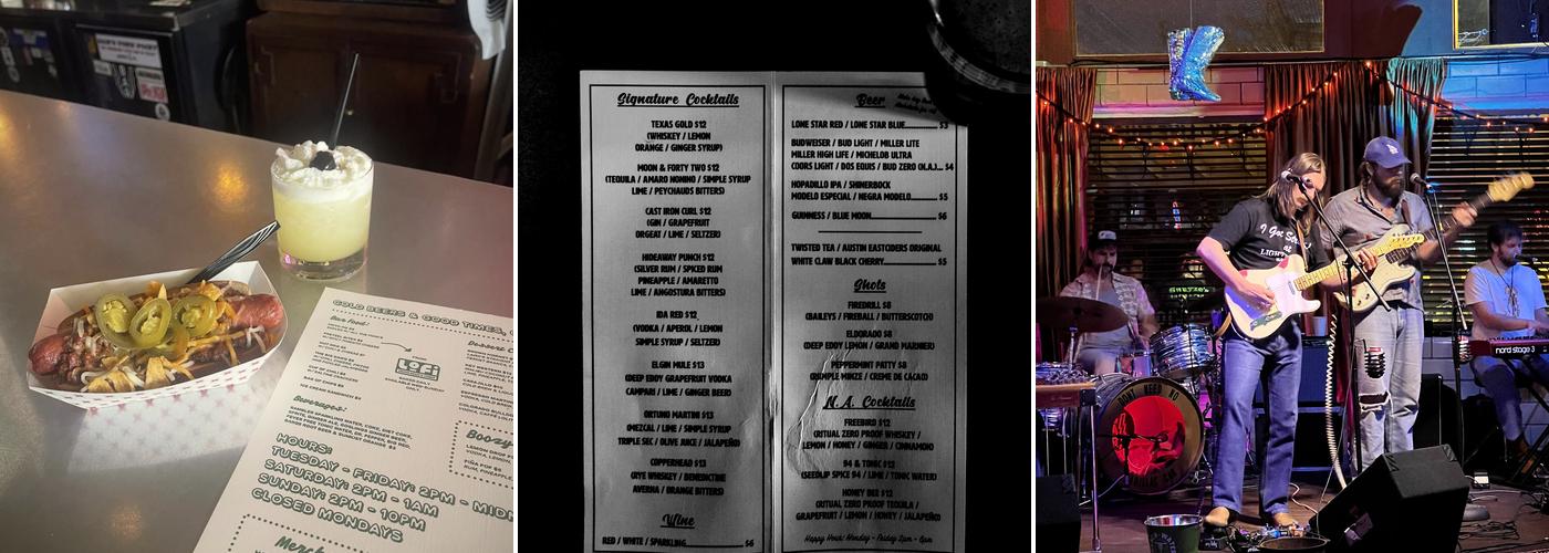 Lightnin' Bar Menu