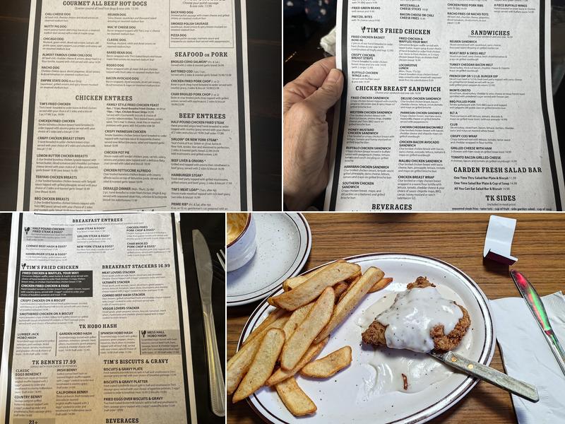 Tim's Kitchen Menu