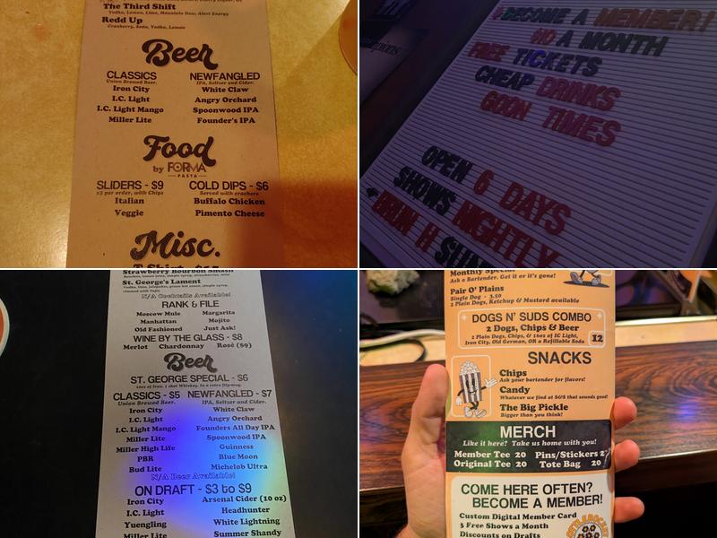 Bottlerocket Social Hall Menu