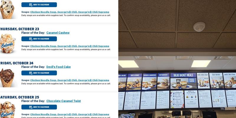 Culver’s Menu
