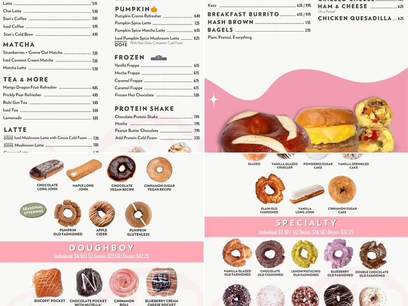 Stan's Donuts & Coffee Menu