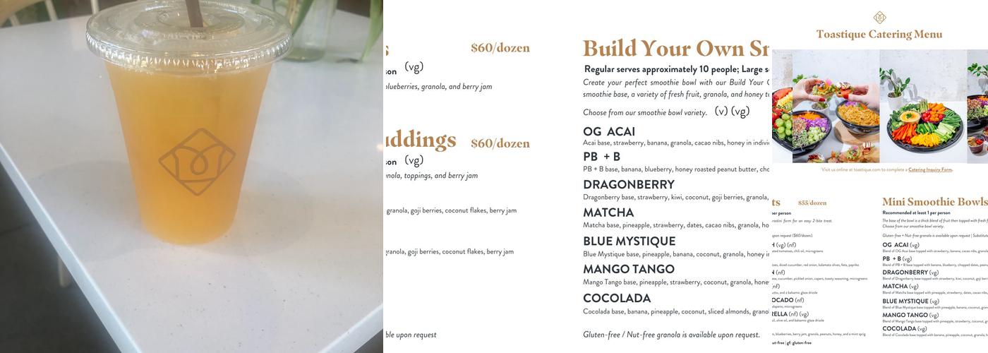 Toastique Menu