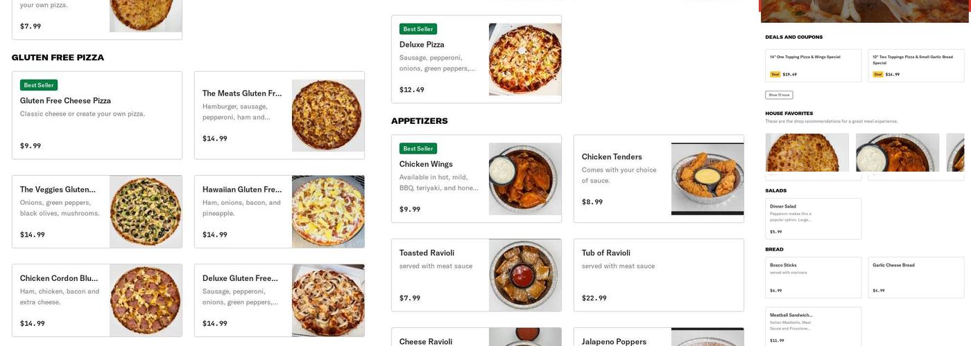 Hampton Hill Pizza Menu