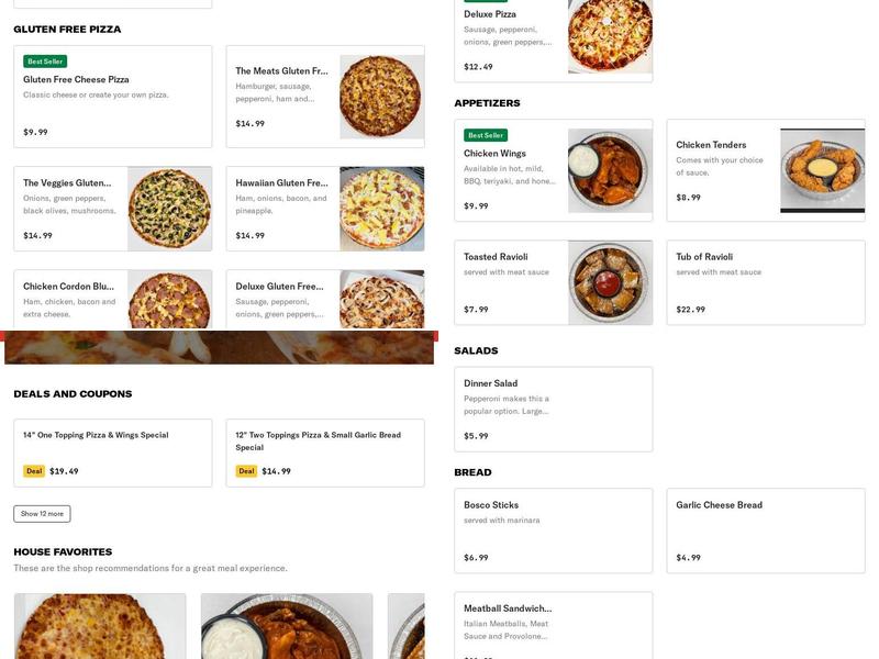 Hampton Hill Pizza Menu