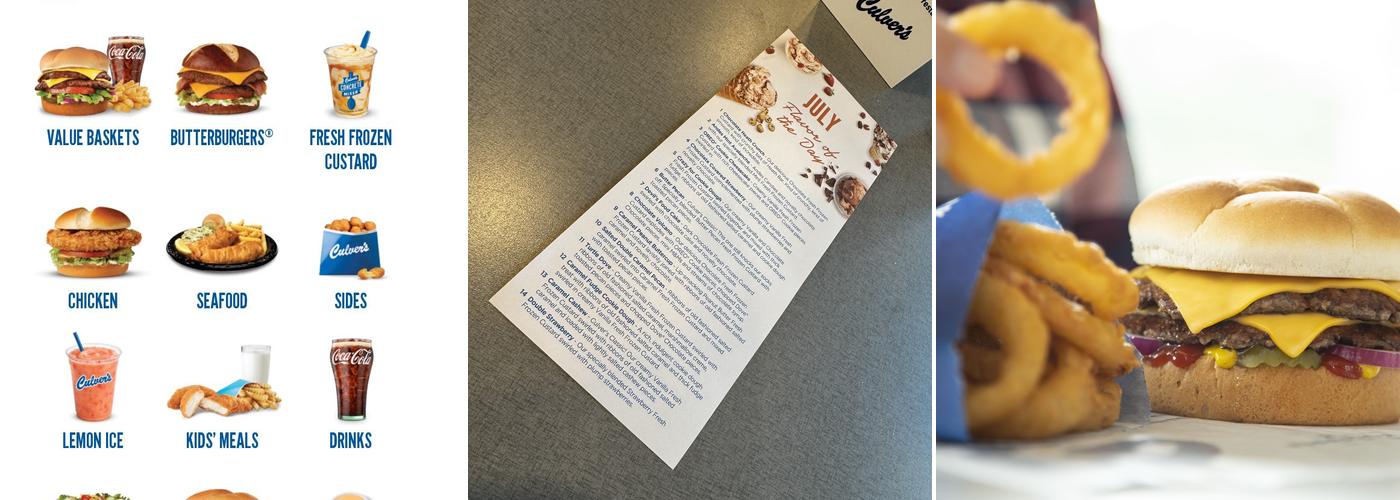 Culver’s Menu