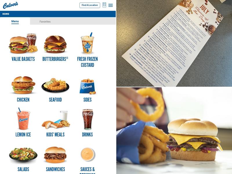 Culver’s Menu