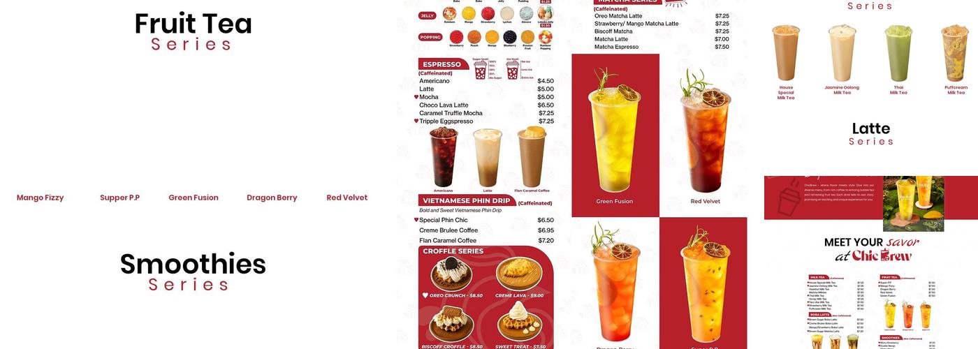 CHICBREW BOBA TEA & COFFEE Menu