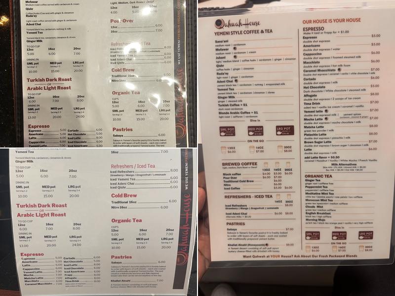 Qahwah House - Broadway Menu