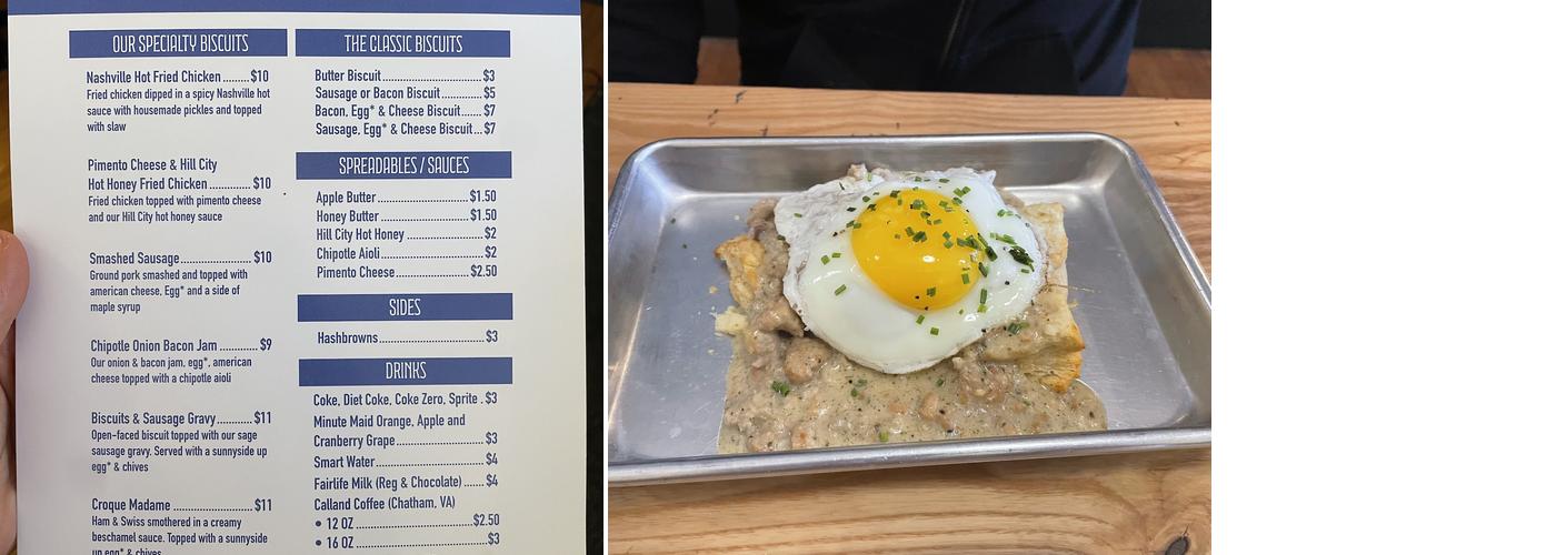 Squared Biscuit Co. Menu