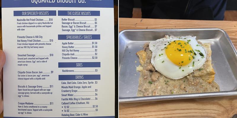 Squared Biscuit Co. Menu