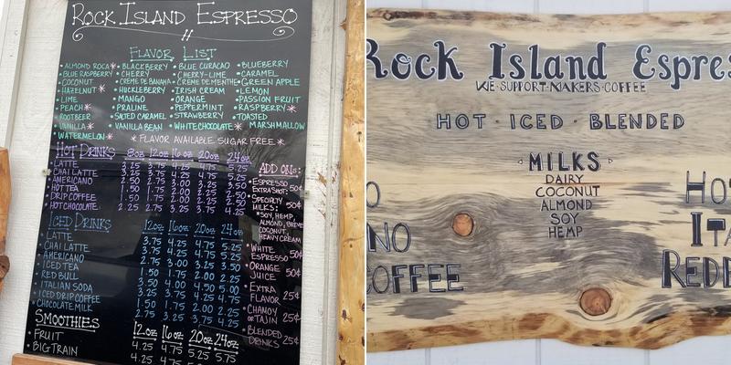 Rock Island Espresso Menu