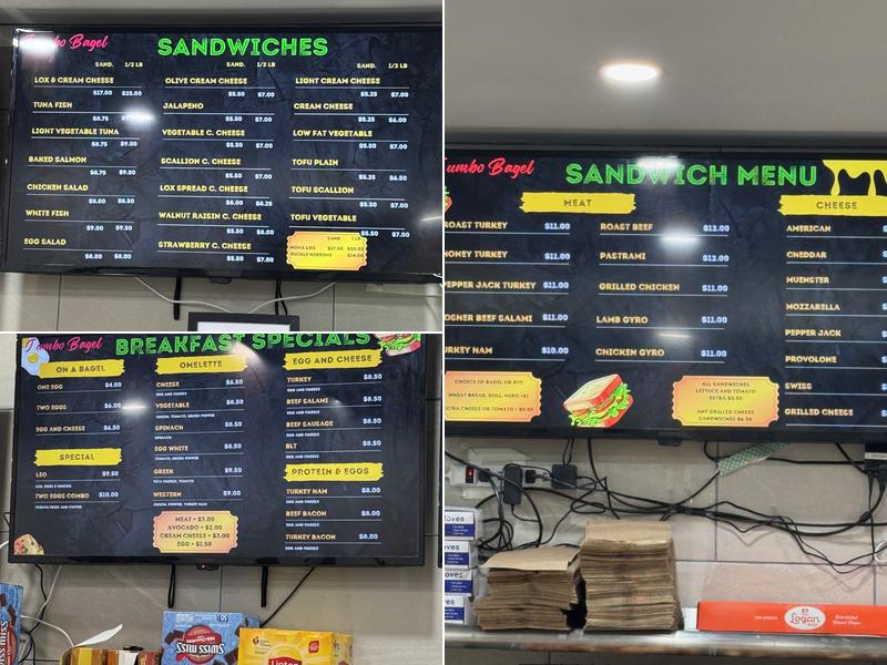 3rd Ave Jumbo Bagel Cafe Menu