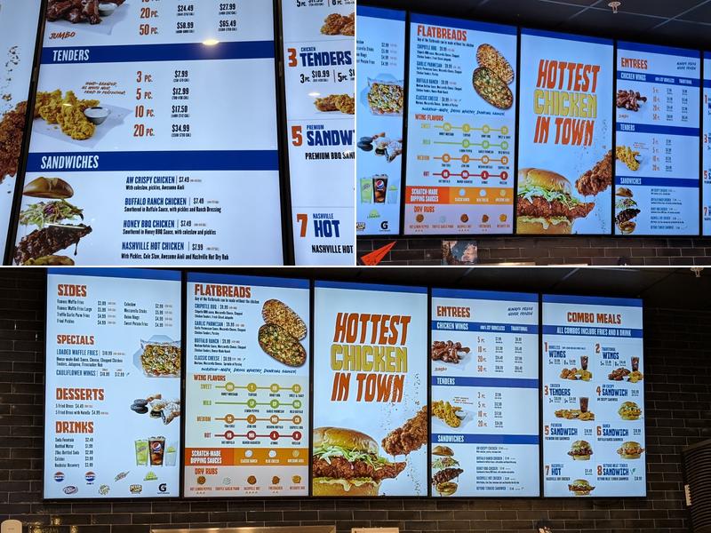 Atomic Wings Menu
