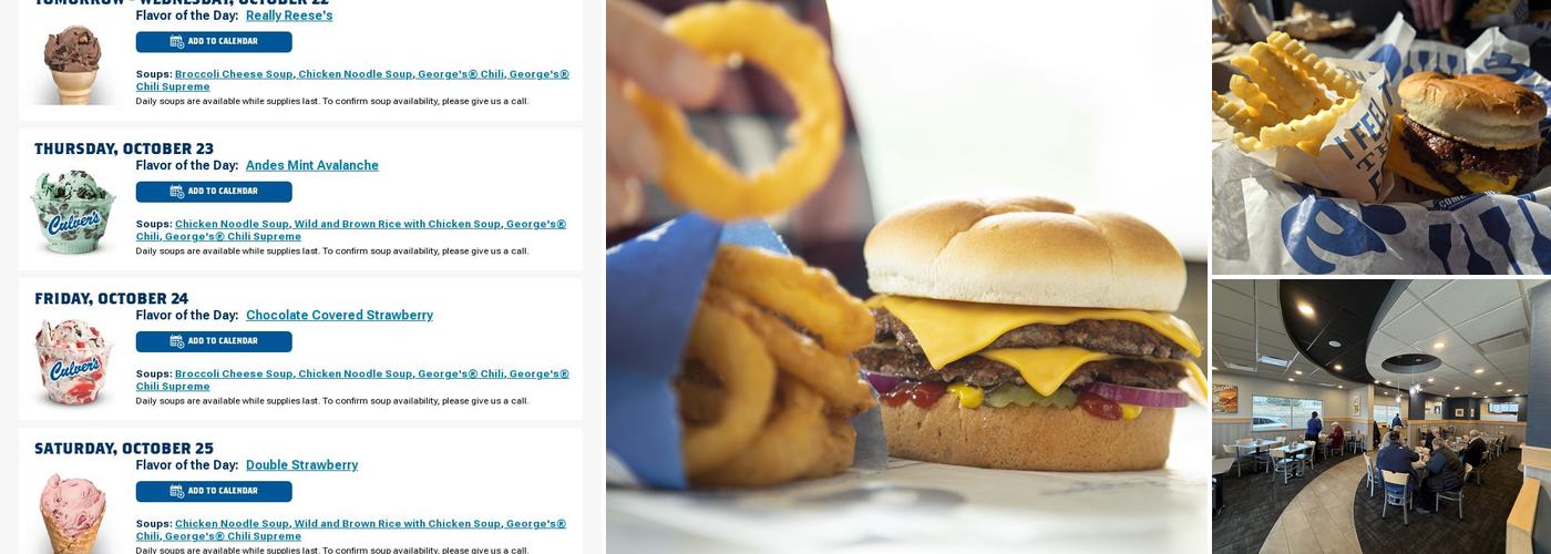 Culver’s Menu