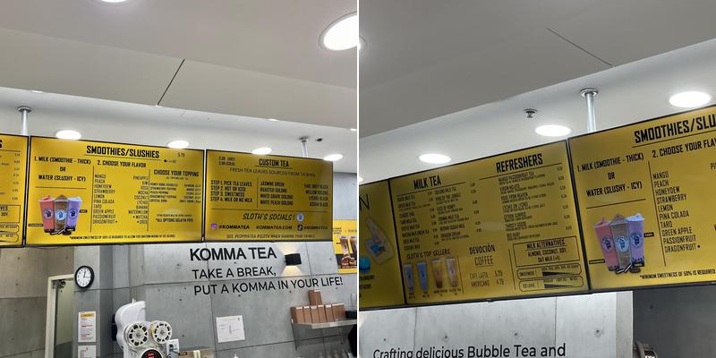 Komma Tea - Arundel Mills Menu