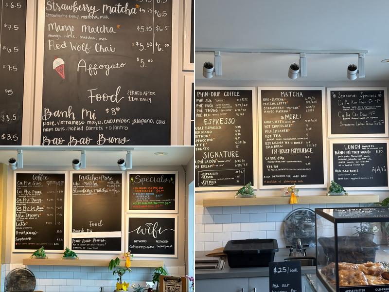 Càphin Minneapolis Menu