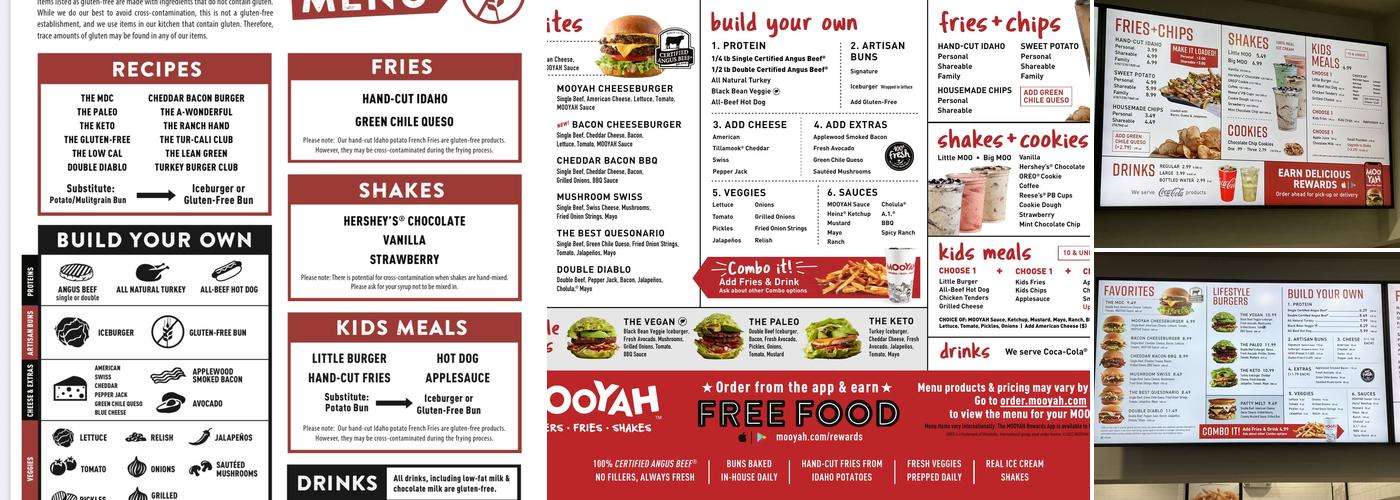 MOOYAH Burgers, Fries & Shakes Menu