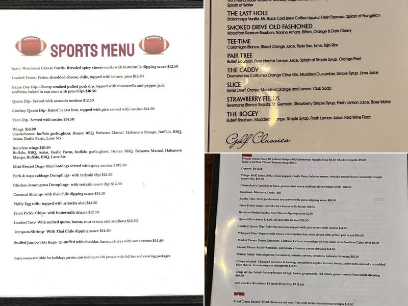 19th Hole Wine and Whiskey Bar Menu