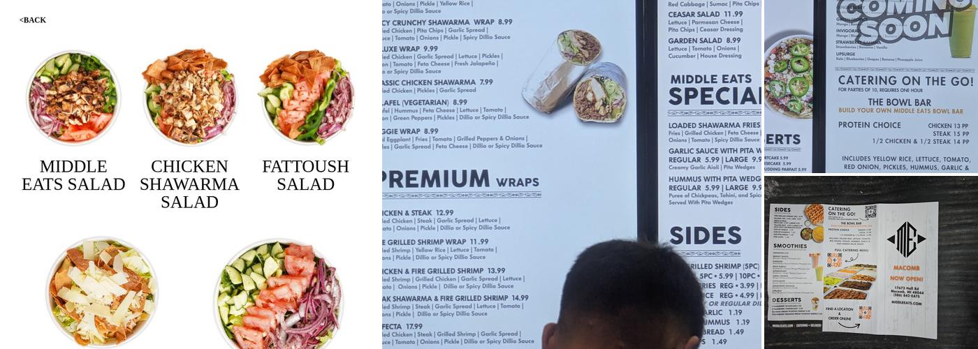 Middle Eats Menu